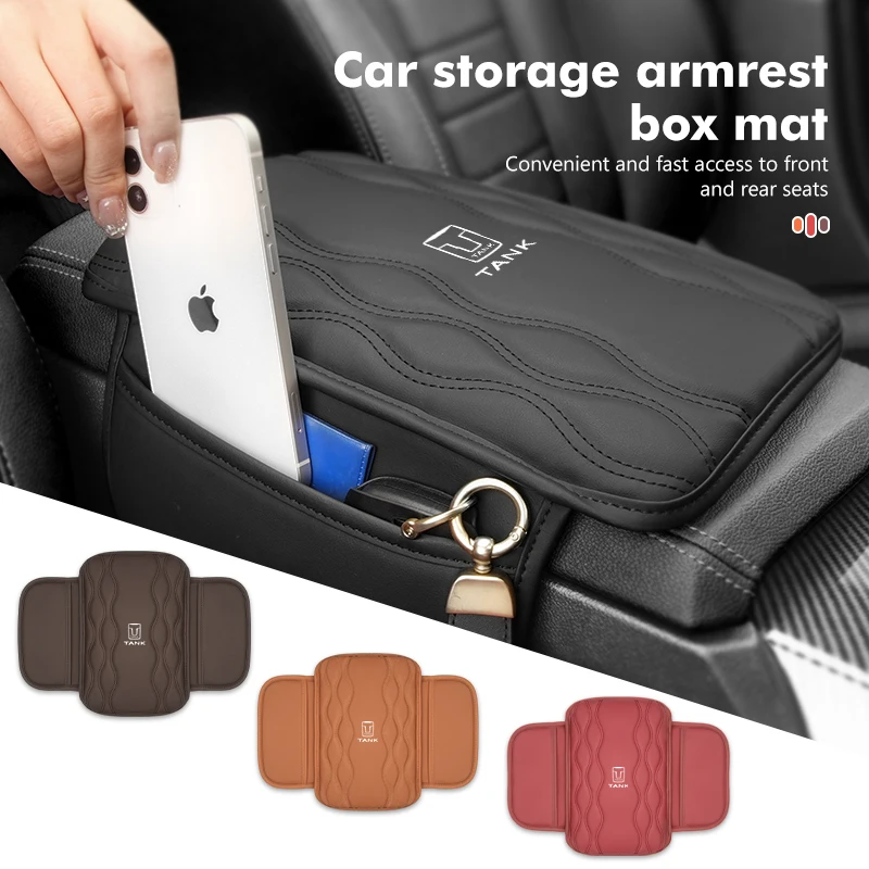 Car Armrest Cushion Central Storage Box Protective Cover For TANK Great Wall GWM WEY 300 500300500