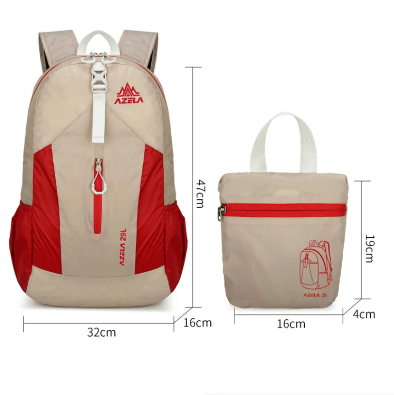 حقيبة ظهر خفيفة الوزن للاستخدام الخارجي، حقيبة ظهر قابلة للطي للتنزه سيرًا على الأقدام، حقائب ظهر لركوب الدراجات والجري للرجال والنساء للسفر Mochila Musж7).ükzak #1