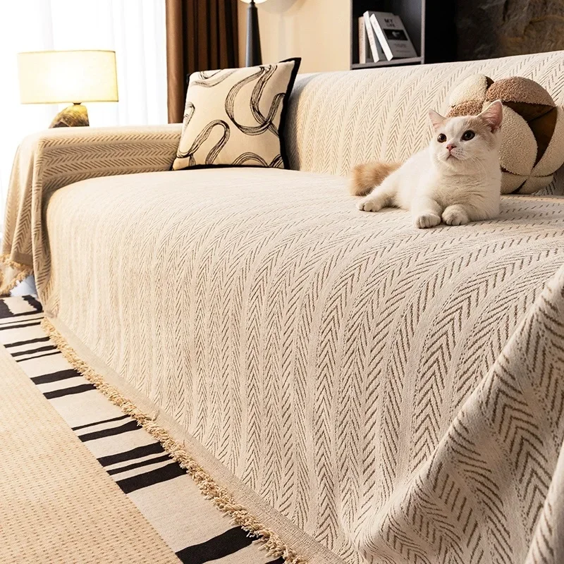 

Sofa Towel Tassel Thicken Chenille Camping Blanket Sofa Cushion Towel All-inclusive Sofa Cover for All Seasons Home Decor 소파 쿠션