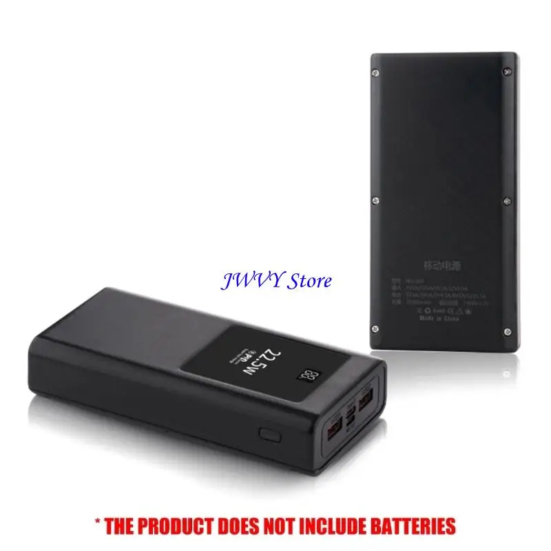 573A PowerBanks Casing 20000mAh Mobile Chargers Builts in Cable PD22.5W Quick Charging LCD Display Shell