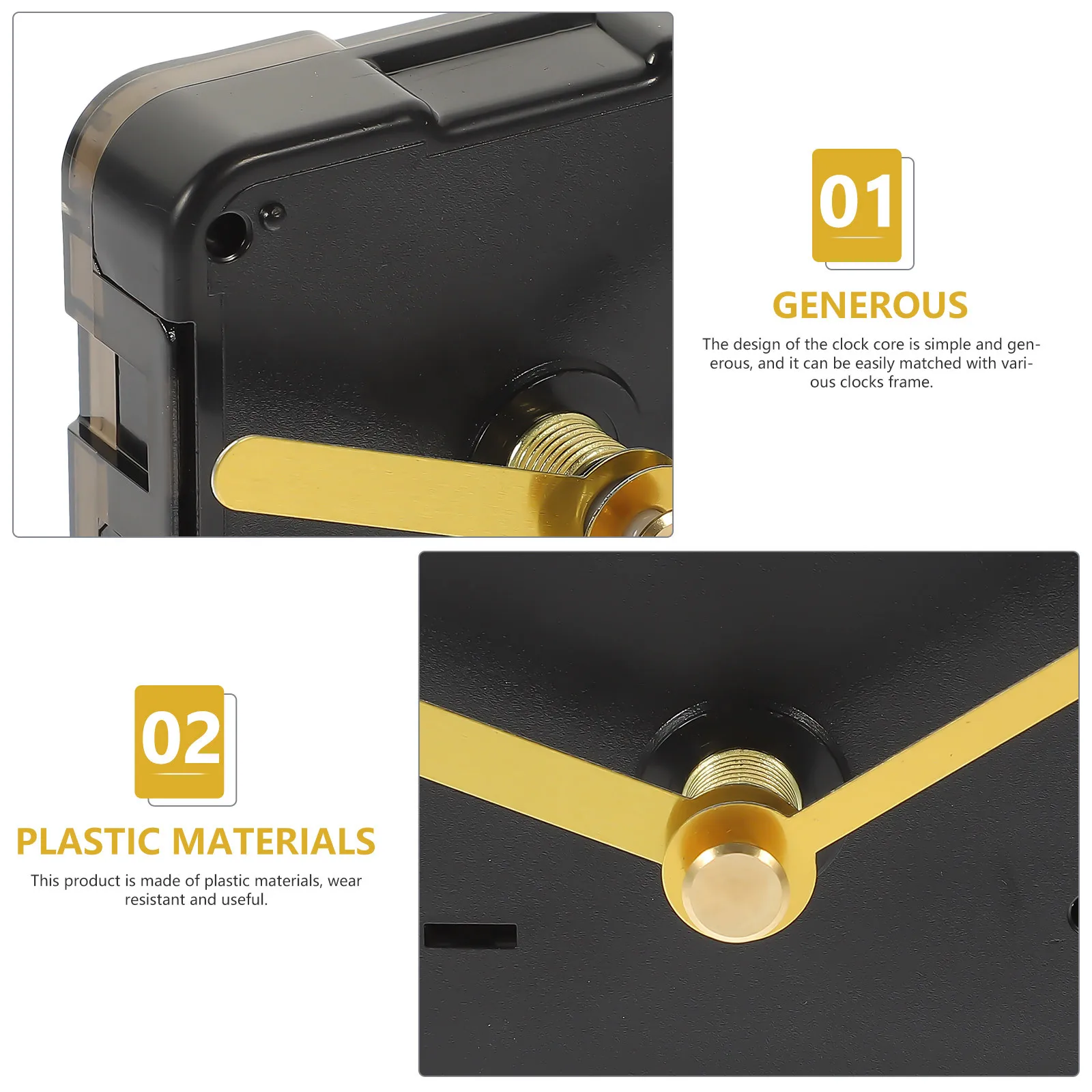 

1Set DIY Clock Mechanism Kit Replaceable Clock Movement for Wall Clocks High Precision Reliable Time Control Simple Stylish