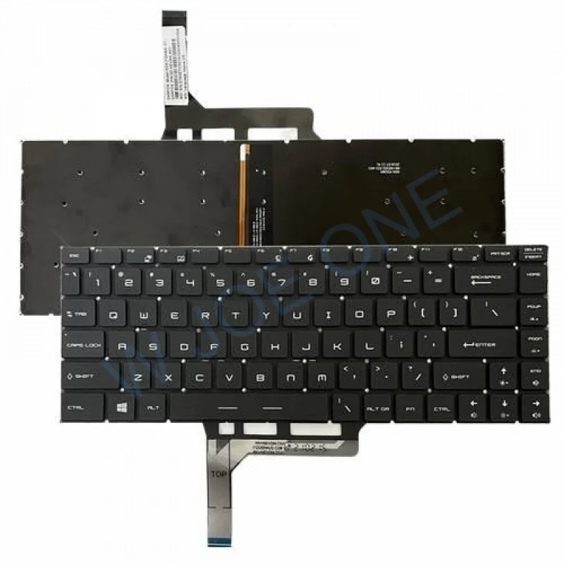 A+ retroiluminación del teclado de repuesto para MSI GS65 8SE 8SG 8SF Stealth Thin 8RE 8RF US