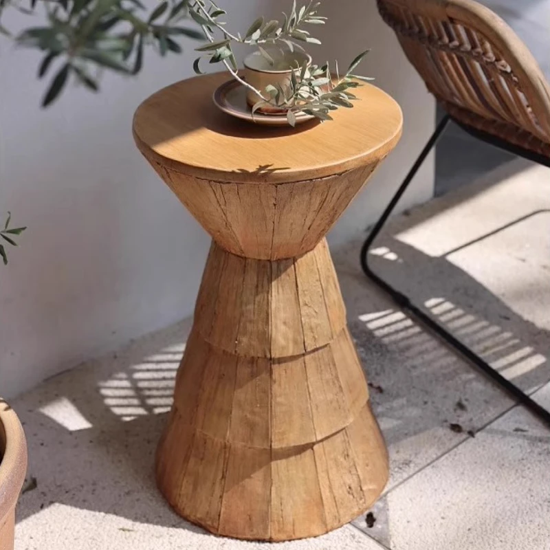 Immagine 6: Tavolino da salotto di design retrò Tavolini da caffè per divani artistici Comodino per camera da letto antico Tavolino rotondo per caffè commerciale