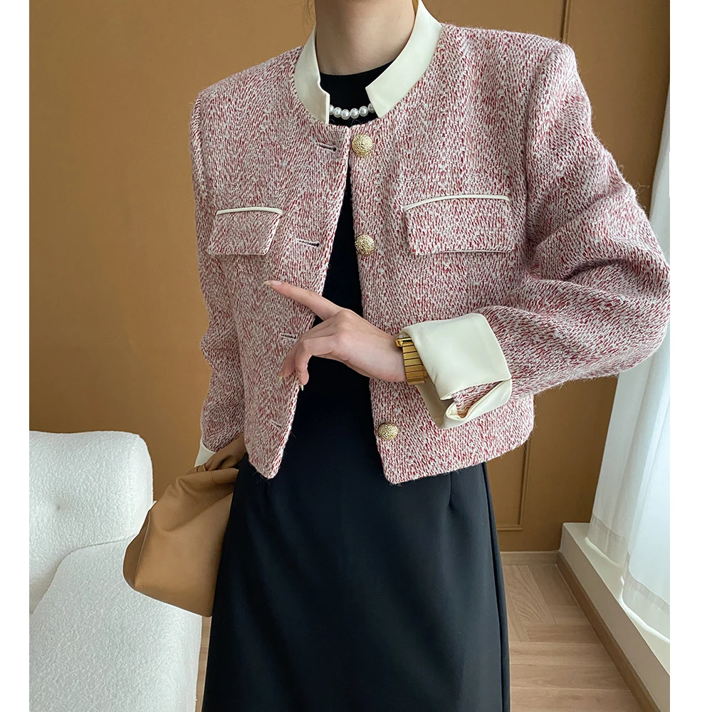 2024 New Arrival Women Jacket Coats Single Button Long Sleeve Women Elegant Spring Coat Feminino Tops