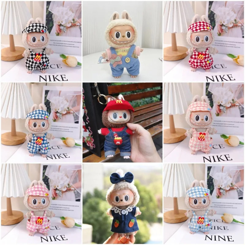 

17 см одежда для кукол Labubu, милая мини-плюшевая кукла, одежда, аксессуары для детей, подарок YJ10A