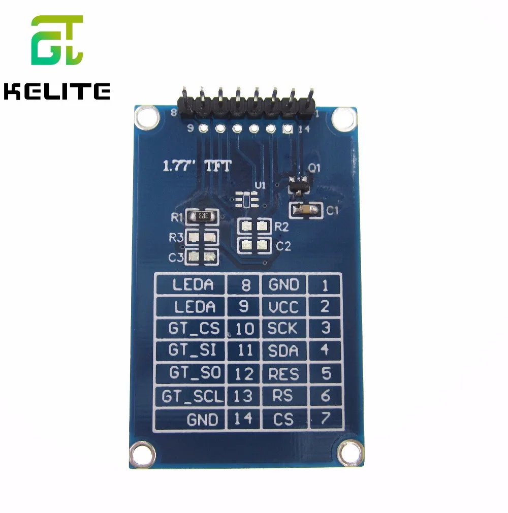 1,77-дюймовый TFT ЖК-экран 128*160 1,77 TFTSPI TFT модуль цветного экрана модуль последовательного порта