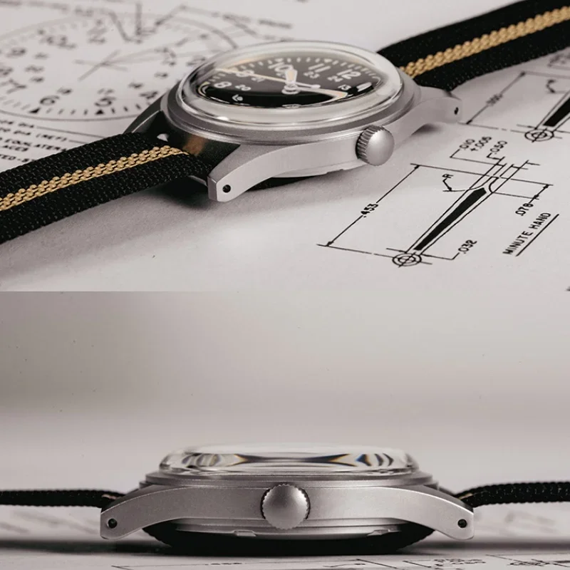 RDUNAE 2025 جديد ساعة كوارتز رجالية ميوتا سوبر 2035 RA03 34.5 مللي متر ريترو العسكرية مقاوم للماء مضيئة الفولاذ المقاوم للصدأ Reloj Hombre