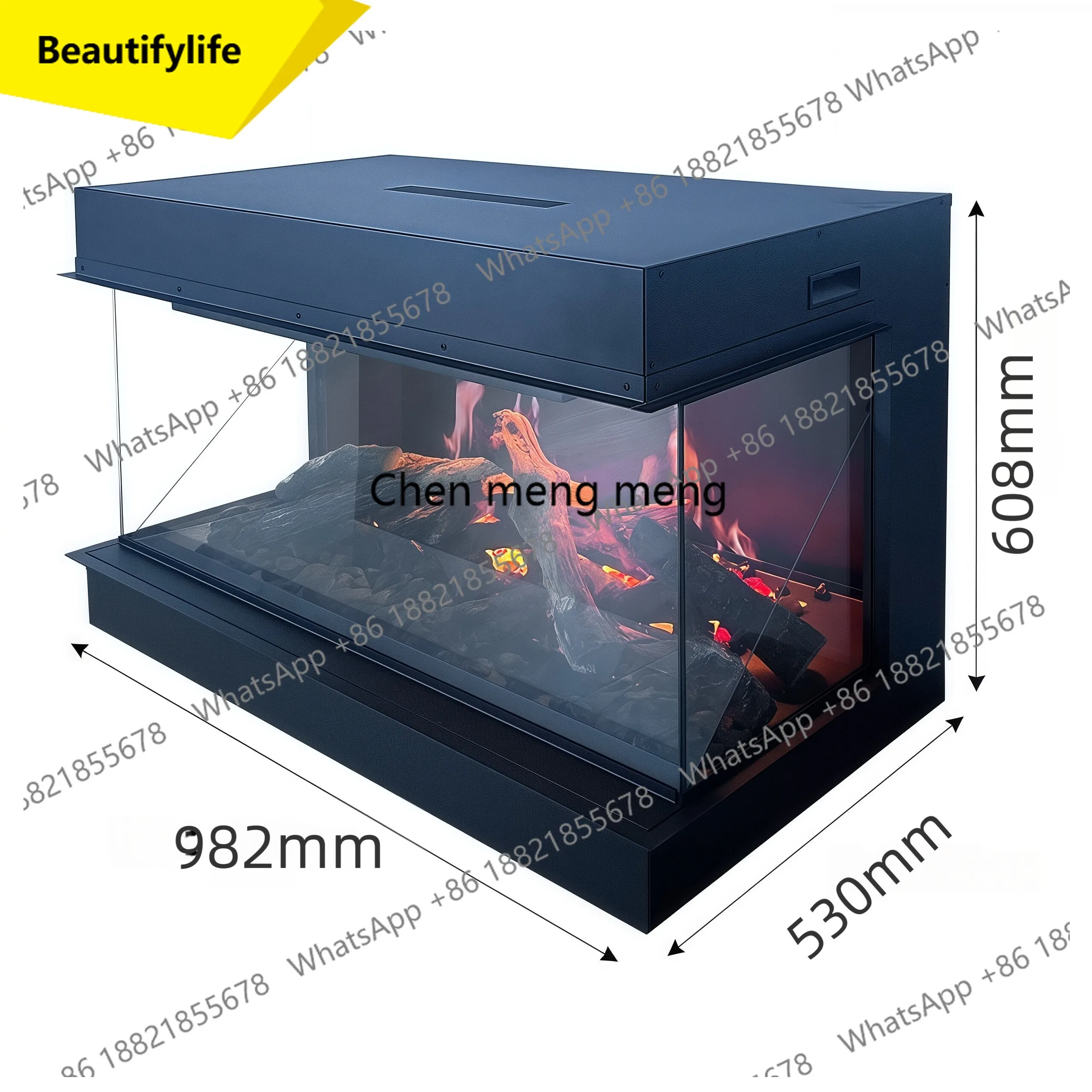 Holographic projection, fake stove, household simulated wood burning, independent wood burning stove LCD fireplace a50