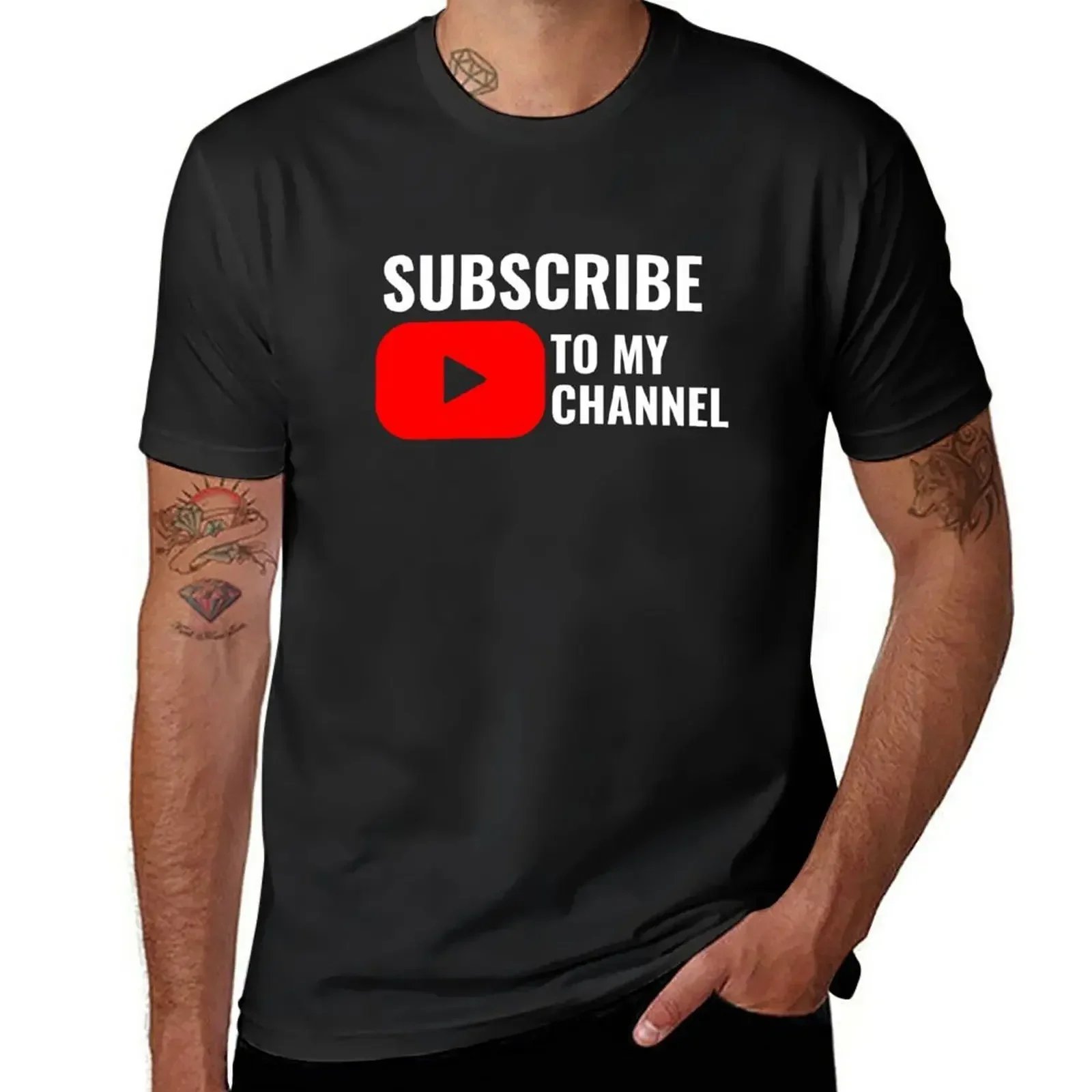 Subscribe to my YouTube Channel design T-Shirt summer tops custom t shirts kawaii clothes t shirts men