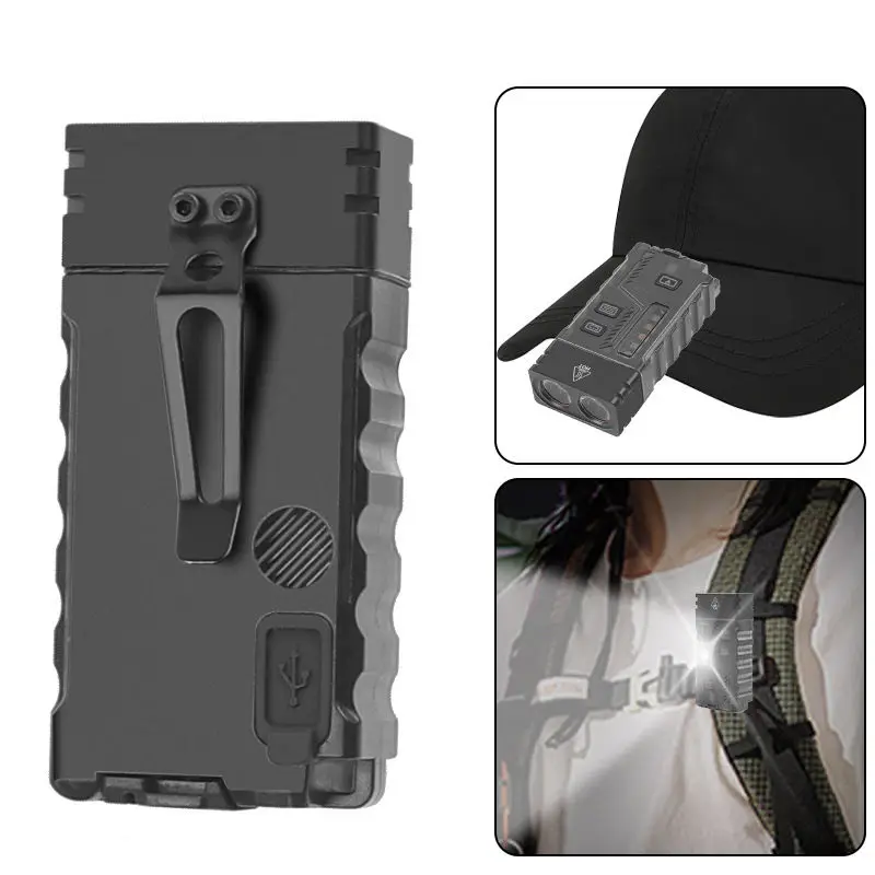 Outdoor Charging Multi Functional Mini Keychain LED Flashlight Arc Lighte r Beeming Portable Tool