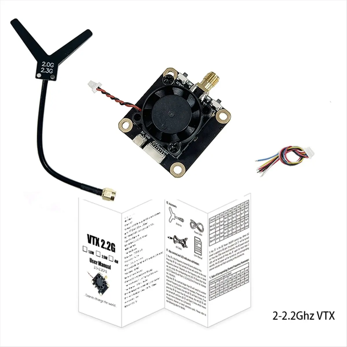 HDL 2G-2.2G 1.6W FPV VTX 8CH FPV Video Transmitter Module PAL/NTSC 7-36V for FatShark Skyzone FPV Goggles