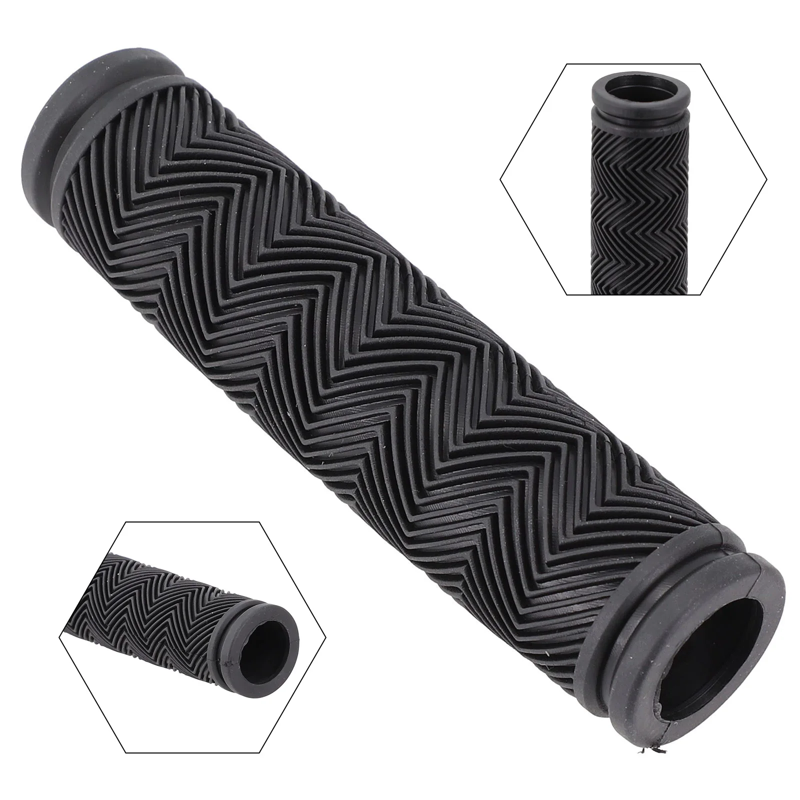 Bike Handlebar Grips Single Lock On Bicycle Handle Bar For Mountain MTB Beach Cruiser Scooter Folding Bike Soft Non-Slip