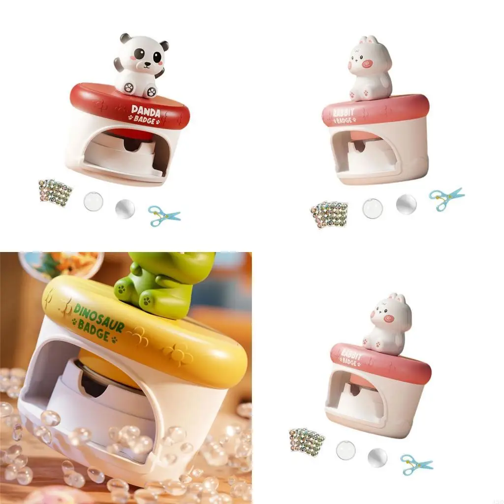

J2HD Customizable Badge Kits Children Badge Creation Machine for Crafting Project