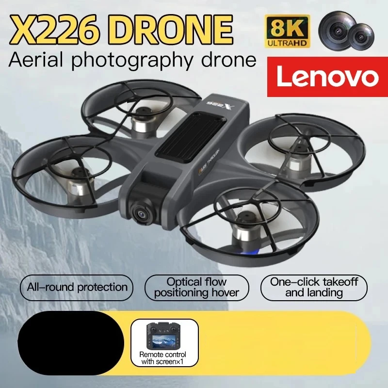 

Дрон Lenovo X226/X226VR 8K профессиональный радиоуправляемый вертолет-самолет с экраном, квадрокоптер, игрушка