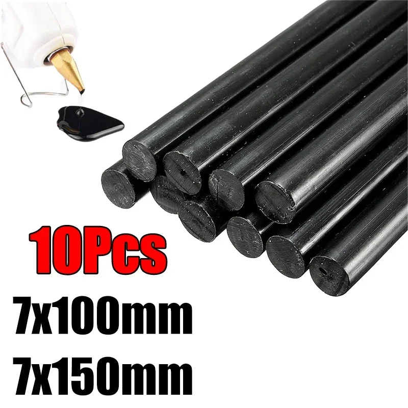 

10Pcs 7x100mm 7x150mm Car Dent Repair Glue Sticks Car Body Paintless Dent Repair Black Hot Melt Strip Repairing Glue Stick Tools