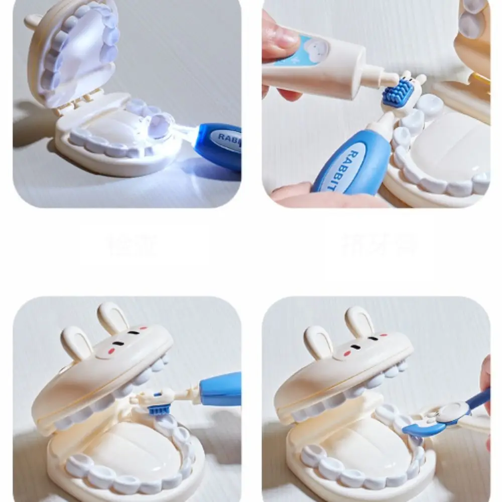 Zestaw do zabawy w lekarza, symulacja stomatologa, zabawka edukacyjna, zestaw lekarski ze stetoskopem, niebieski/różowy