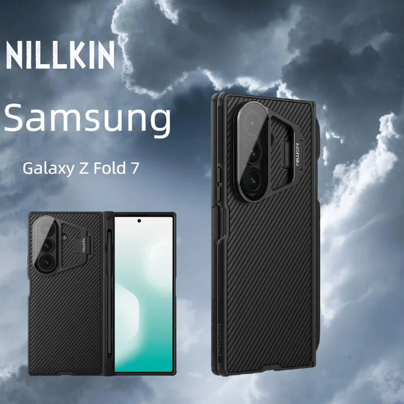 

Nillkin For Samsung Galaxy Z Fold 7 5G Case Camshield Prop Transparency Camera Stand Cover with Custom S-Pen Phone Case