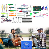 Christmas Surprise Fish Bait Advent Calendars 24 Days Fishing Lures Advent Calendar Box Festival Theme Gift for Fishing Lovers