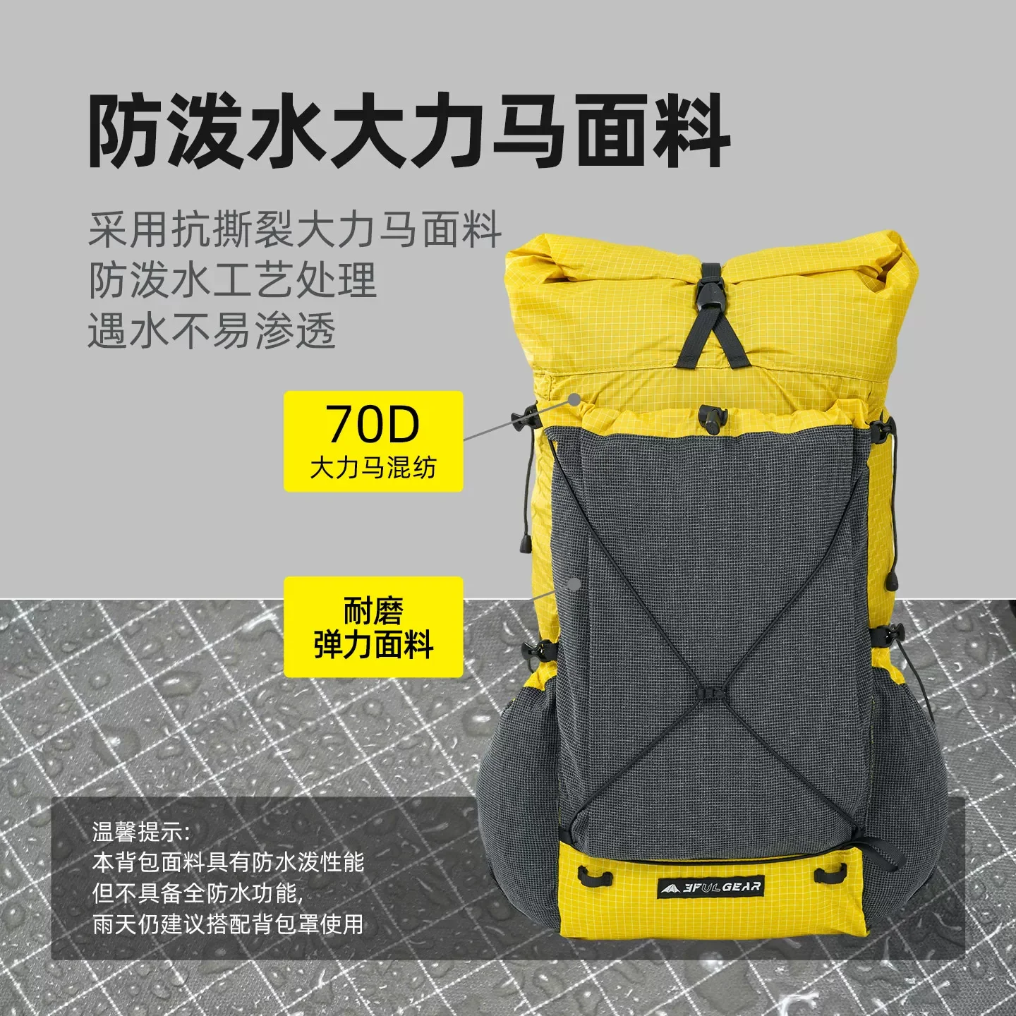 3F UL GEAR  30+10L Outdoor Hiking Backpack Ultra-light Climbing Sport Travel Backpack
