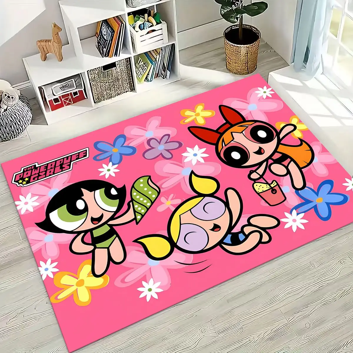 

Cartoon P-Powerpuff Girl Cute Art Carpet Rug for Bedroom Living Room Sofa Home Doormat Decor,Large Kid Non-slip Floor Mat
