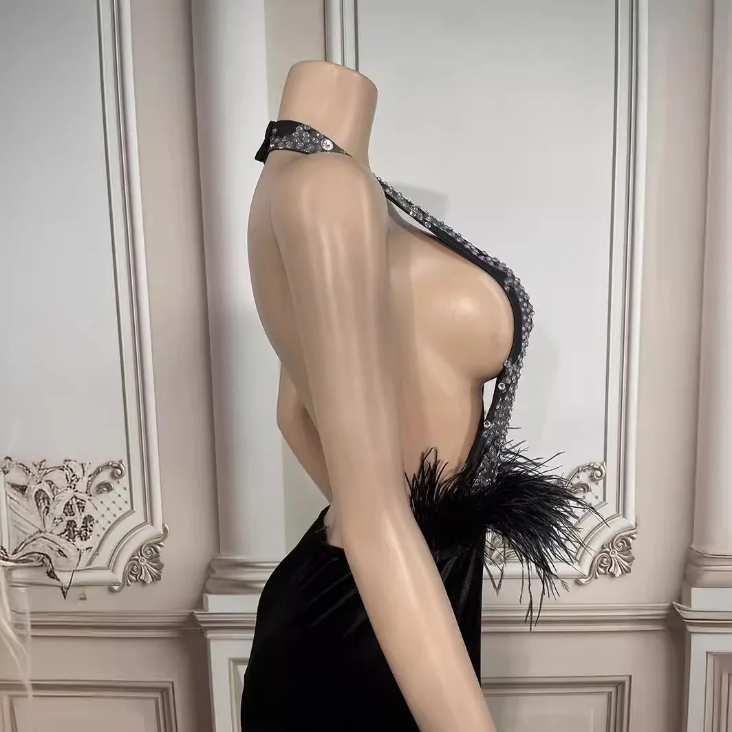 2025 วันเกิดเสื้อผ้า High-end Sense รั่วกลับแยกส้อมจัดเลี้ยงหางปลา Slim และบางอารมณ์เซ็กซี่เสื้อผ้า