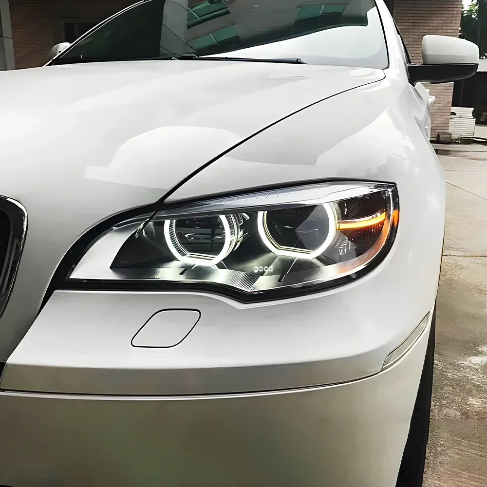 

Автоматические фары в сборе для BMW X6 E71 28i 35i 40i 50i 2008-2013, обновление, светодиодные линзы проектора с высокой настройкой, автомобильные аксессуары