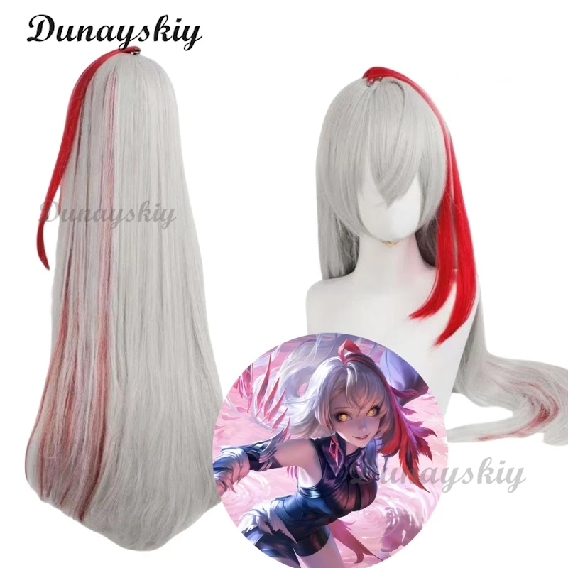 

Eternal Shadow Cosplay Game Honor of Kings Wig White Red Mixed Long Hair Halloween Party Essential Customized