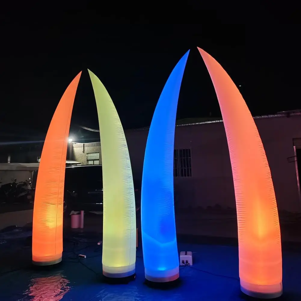 

Colorful LED lighted giant inflatable curve column pillars balloon Inflatable Moon Light Stick with blower for party decoration