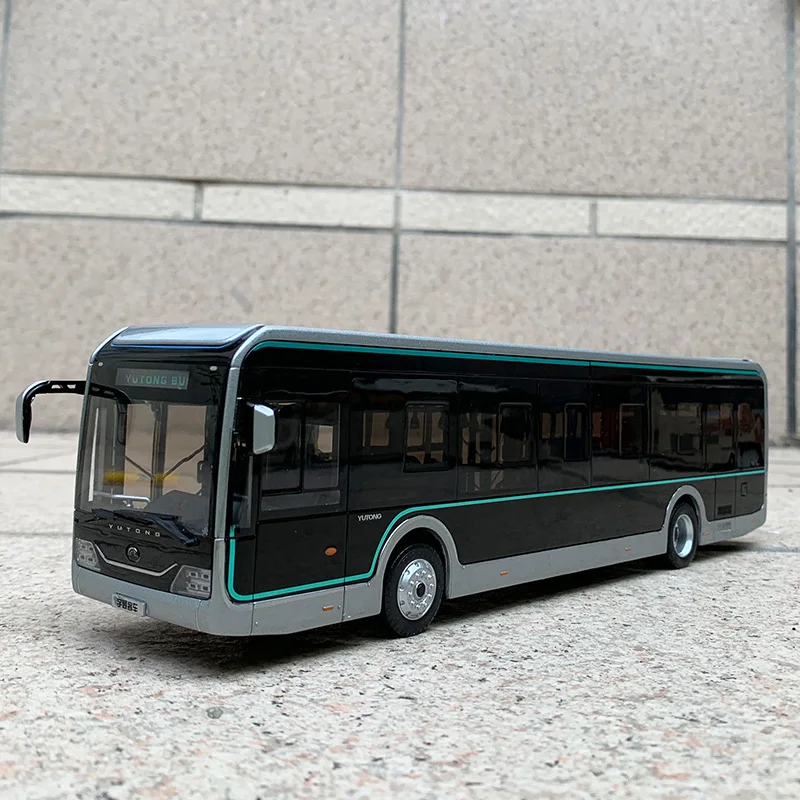

1:42 Оригинальная модель, Yutong Auto, U12 Black Kingkong, Электрический силовой автобус, Модель автомобиля из сплава для дисплея, подарков и коллекций