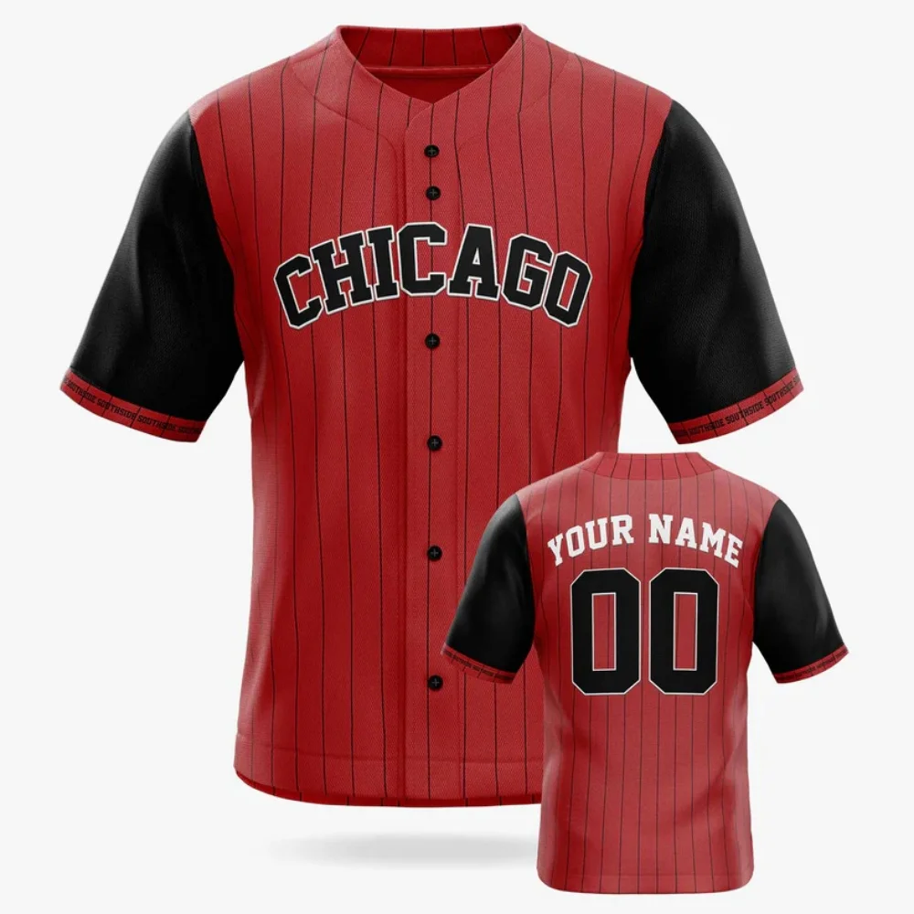 

Custom City Baseball Jersey - Chicago - Design Your Own 3D Printed Men For Women Shirt Casual Team Shirts