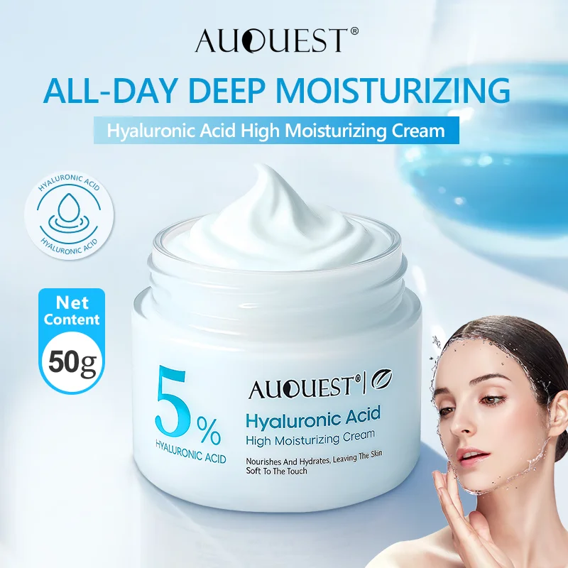 

AUQUEST Hyaluronic Acid Face Cream Collagen Moisturizing Brightening Essence Oil Control Skin Care Facial Cream