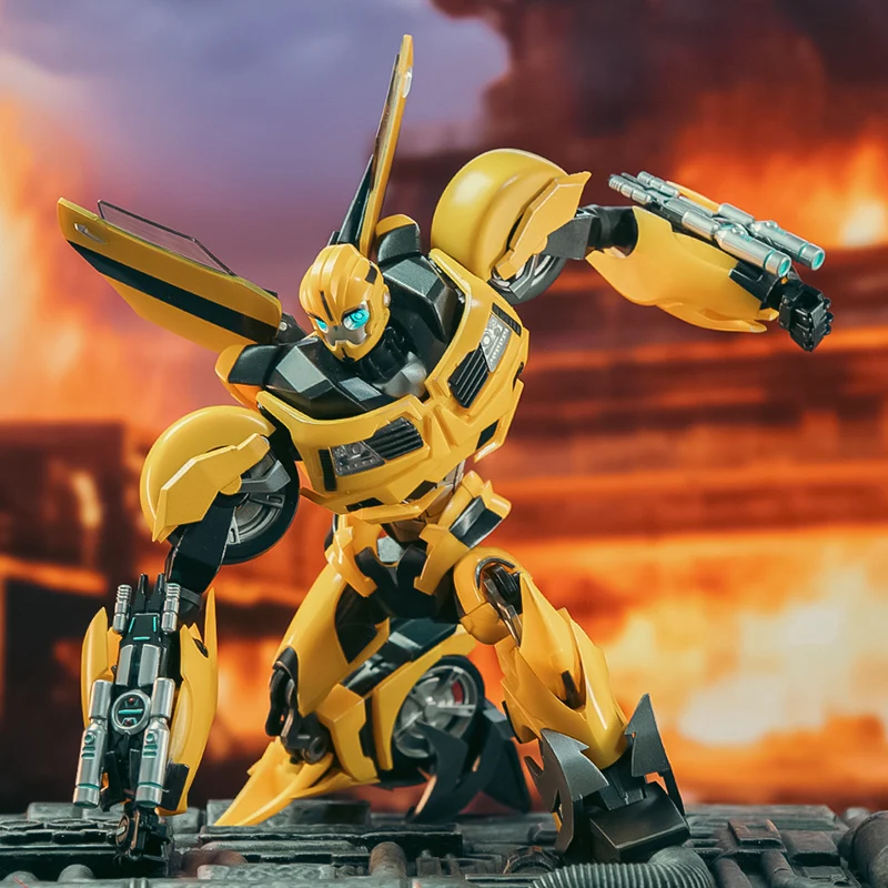 【สินค้าเฉพาะจุด】ของเล่นแปลงร่าง IW-08 Metallic BEE Warrior Action Character Model Original Box Collection Gift ของขวัญวันเกิด