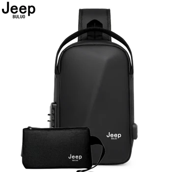 Borsa pettorale da uomo JEEP BULUO marca Nylon impermeabile borse a tracolla multifunzione a tracolla di alta qualità per uomo motociclista