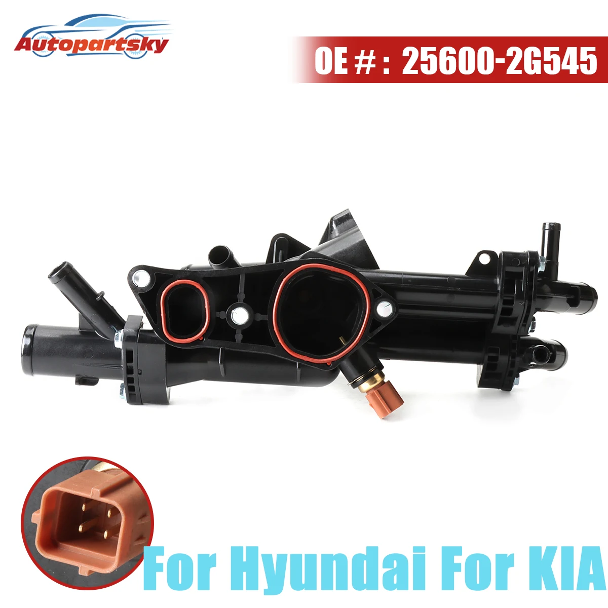 

25600-2G545 256002 G545 Корпус термостата охлаждающей жидкости радиатора для KIA Optima Sportage 2.0l для Hyundai Santa Sonata 2.0l 2013-2014