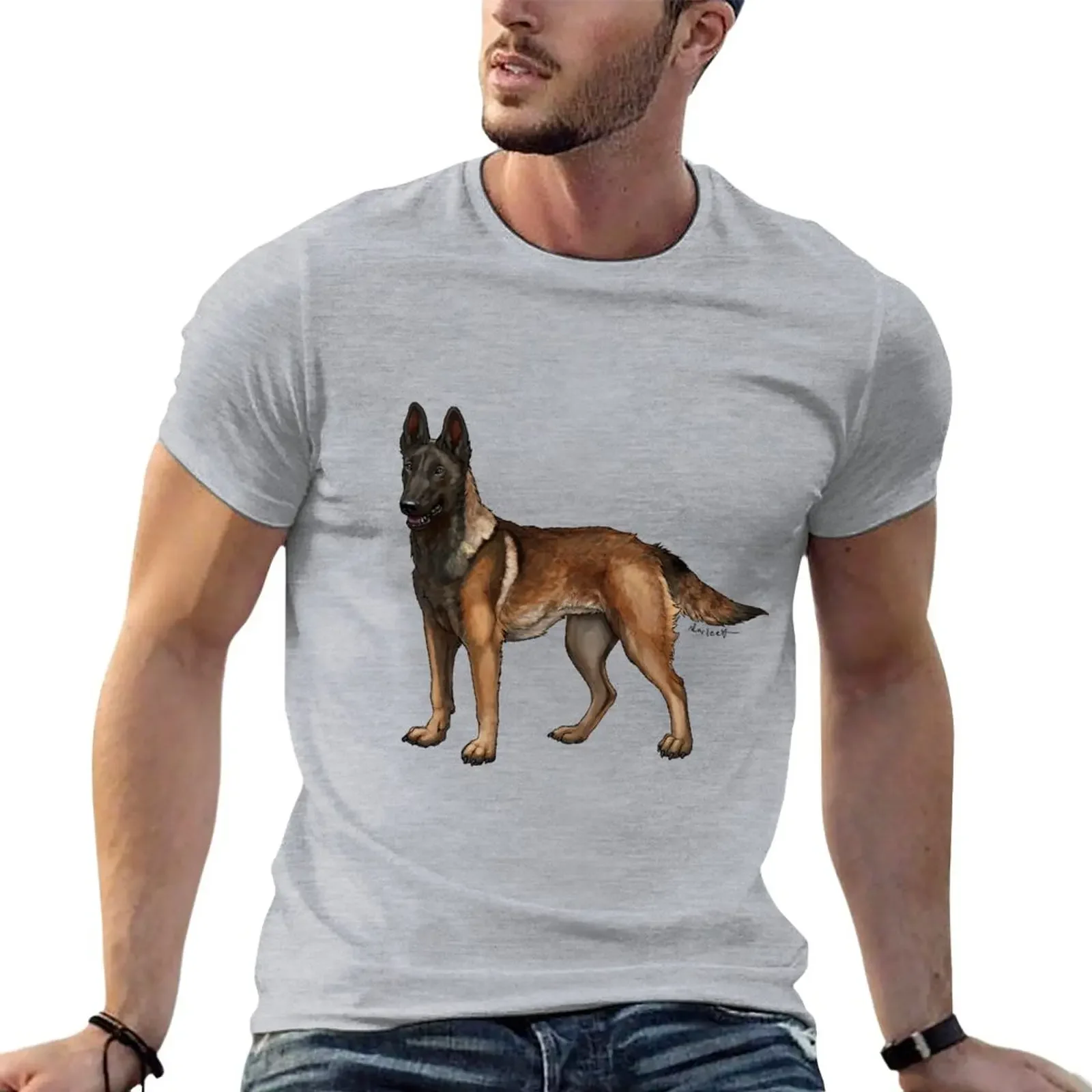 

Malinois (Dark Sable) T-Shirt quick drying shirts graphic tees workout shirts for men