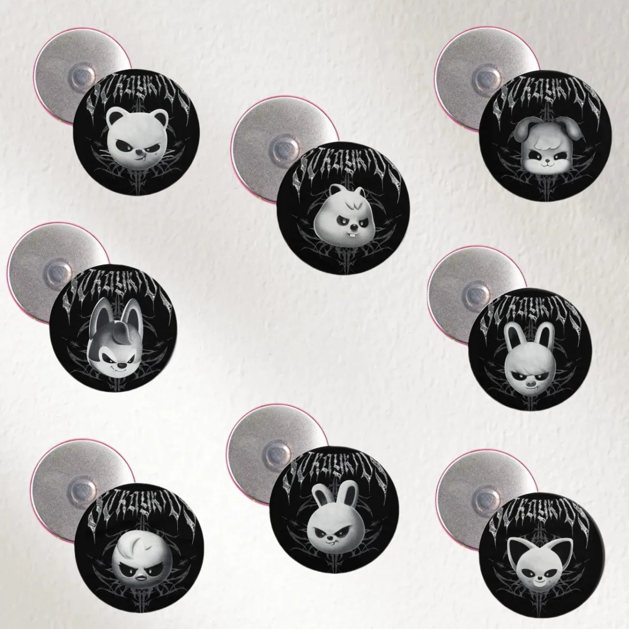 2025 nouveau 58mm skzoo mal dessin animé réfrigérateur aimant Stray Kids réfrigérateur autocollant accessoires Li Longfu périphériques