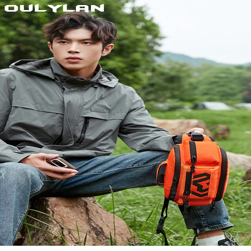 Outdoor riding waist pack travel large capacity multi-shoulder oblique straddle bag hiking tactics chest bag