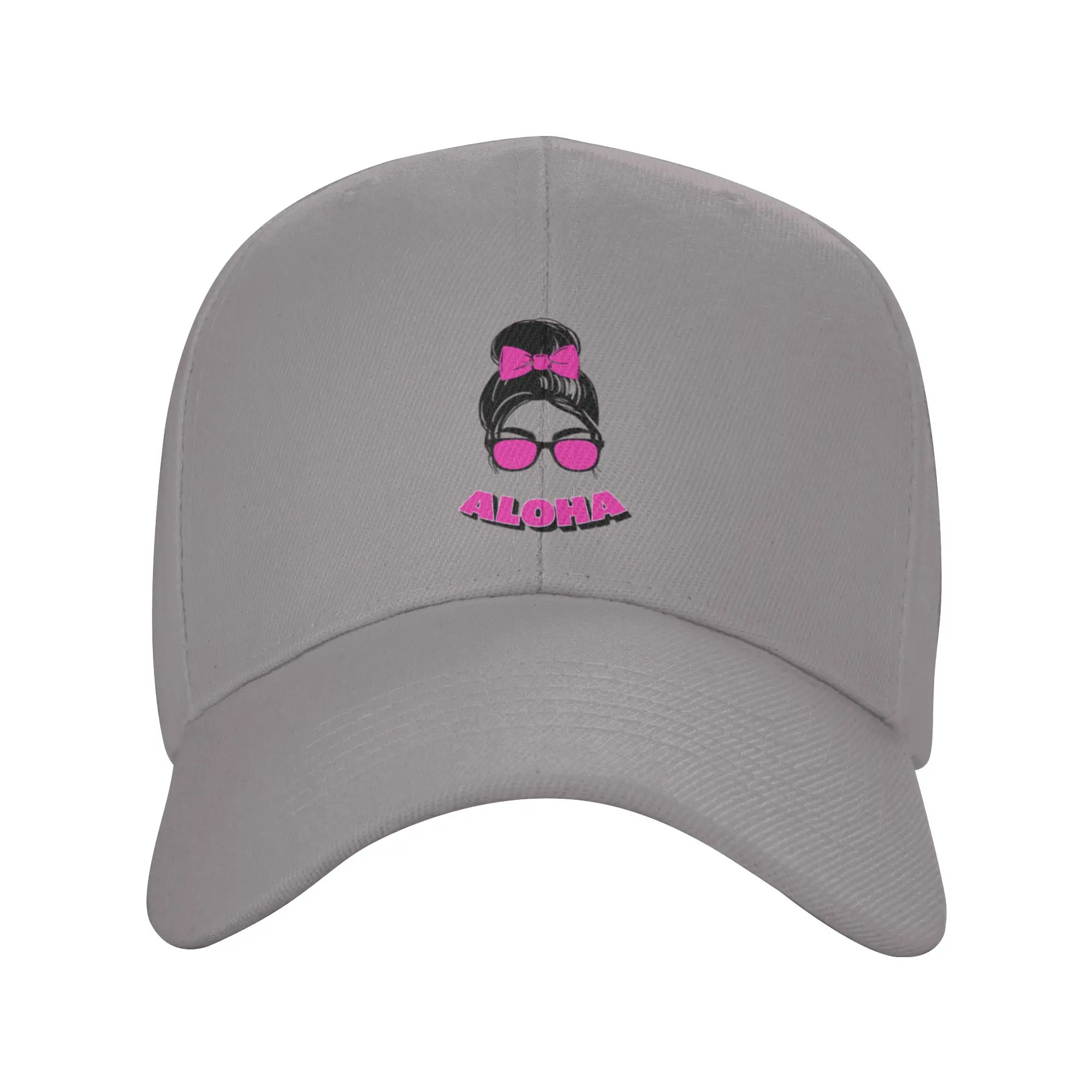 Aloha Pink Girly Trendy Baseball Cap Garden Work Plain Cap Snapback Cap