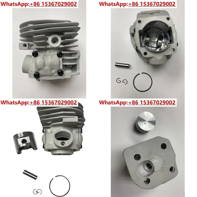 2PCS 45mm Piston Cylinder Assembly Kit for Husqvarna 353 Petrol Chain Saw Cylinder Block Replacement Parts