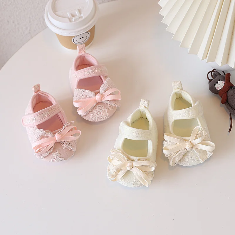 New Summer Baby Girls Sandals Cute Bow Cherry Soft Sole Breathable First Walkers for Infants 0-12 Months