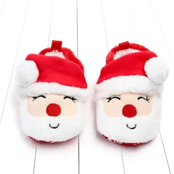 Anti-slip Boots Socks Prewalker Shoes Winter Baby Moccasins Christmas Slippers Toddler