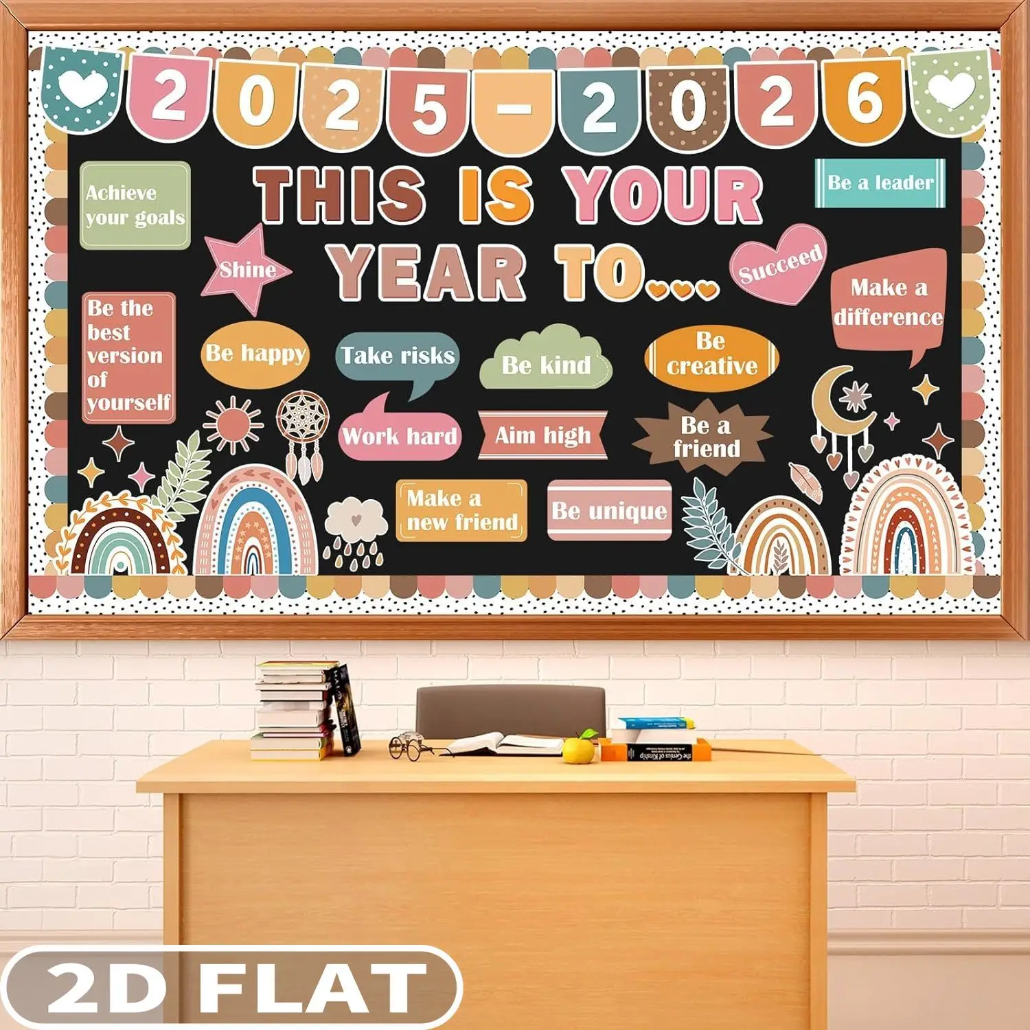 

1pc 2D FLAT This is Your Year Bulletin Board Classroom Banner, Motivational Positive Affirmation Cutouts for Wall Hanging Decor