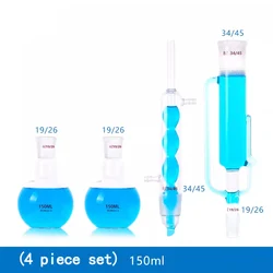 Soxhlet extractor fat extractor condensing serpentine spherical heating petroleum ether vaporization distillation device