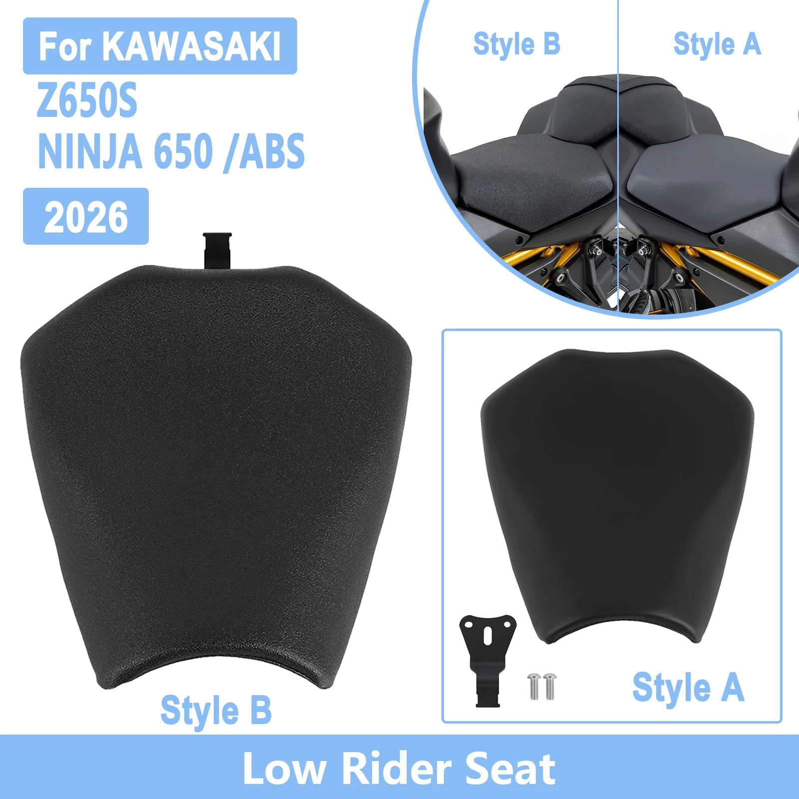 Low Rider Seat Front Driver Cushion Cover For KAWASAKI NINJA 650 / ABS Z650S 2026 Z 650 S Z650 s Fairing Cowl Motorcycle Parts