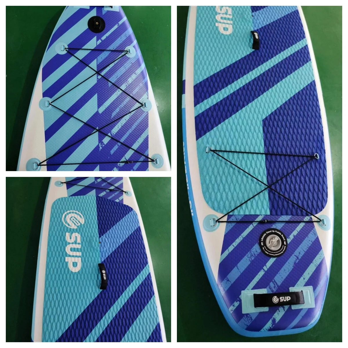 Opblaasbaar dubbellaags Kite Surf SUP-board met Premium Wing Sail-Blue Dropstitch PVC