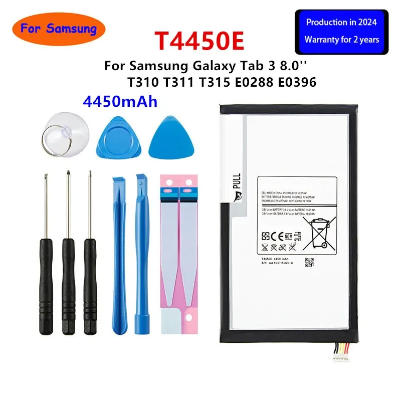 

Brand New Tablet T4450E Battery 4450mAh For Samsung Galaxy Tab 3 8.0'' T310 T311 T315 SM-T310 T3110 E0288 E0396 +Tools