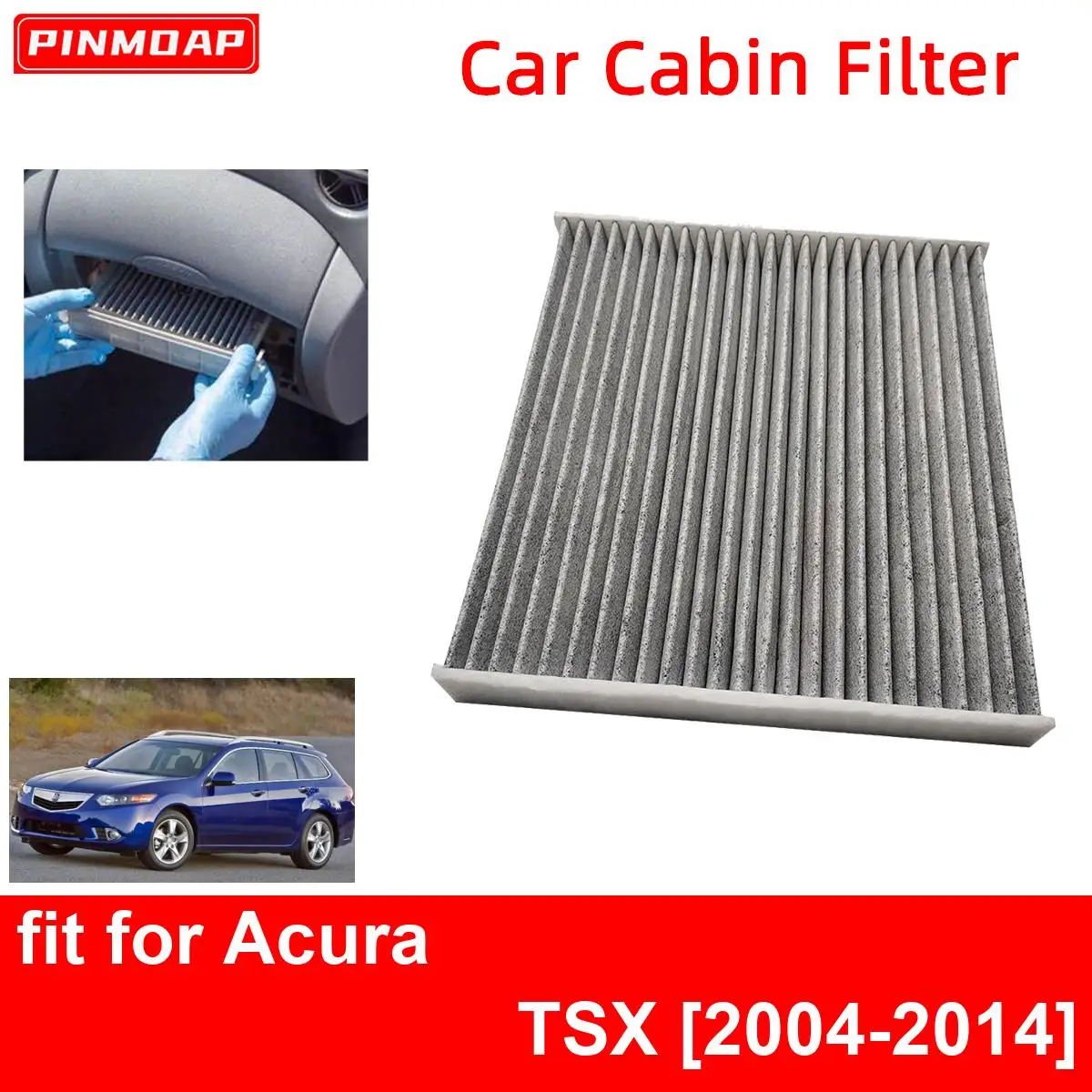 

Car Cabin Air Filter for Acura TSX 2004-2014 Auto Filters Carbon Fiber CF10134 80219-SHJ-A01 80292-SDA-407 80292-SDA-A01