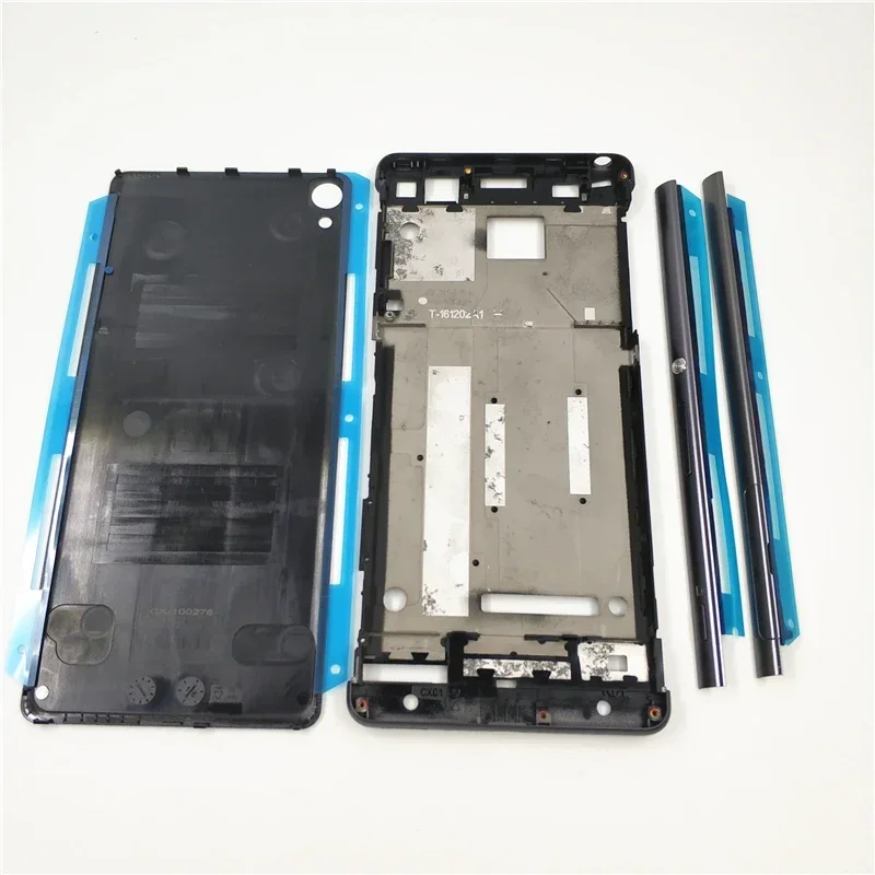 Full Housing Middle Front Frame Bezel For Sony Xperia XA F3111 F3112 F3115   Side Rail Stripe With Buttons