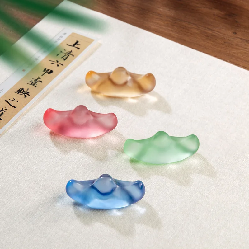 Glass Brush Rest Writing Brush Holder Brush Mountain Ink Dish Paper Weight Calligraphy Tools Four Treasures of the Study