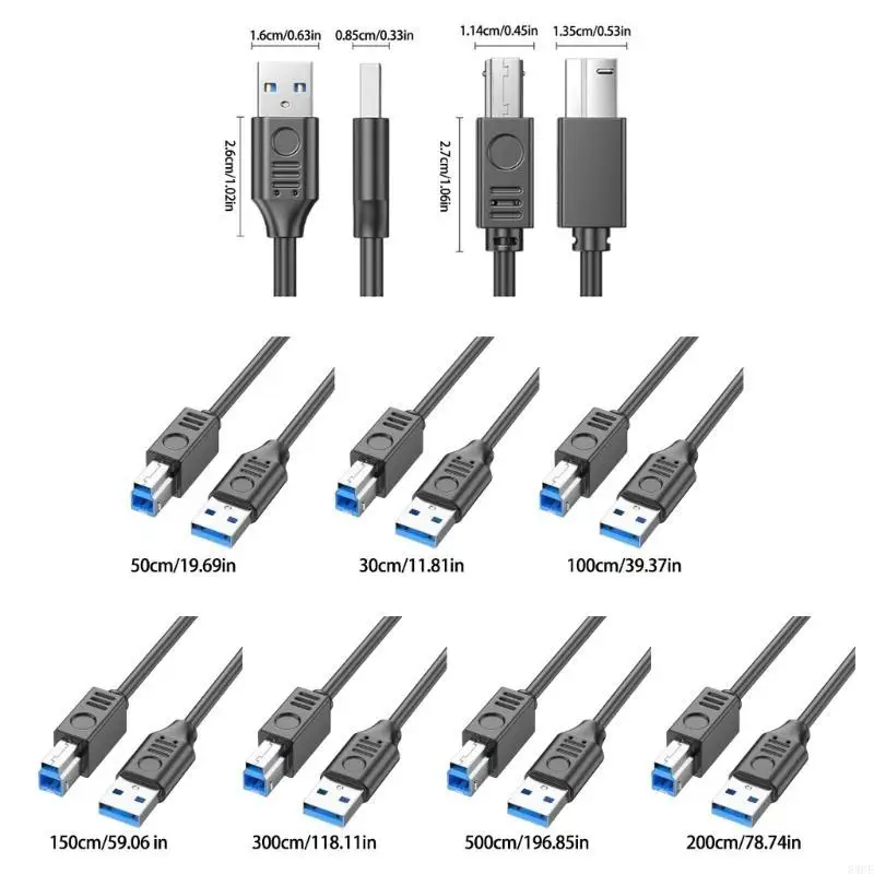 Durabilidade USB3.0 para USB B impressora para impressora, scanners, teclados 83CE